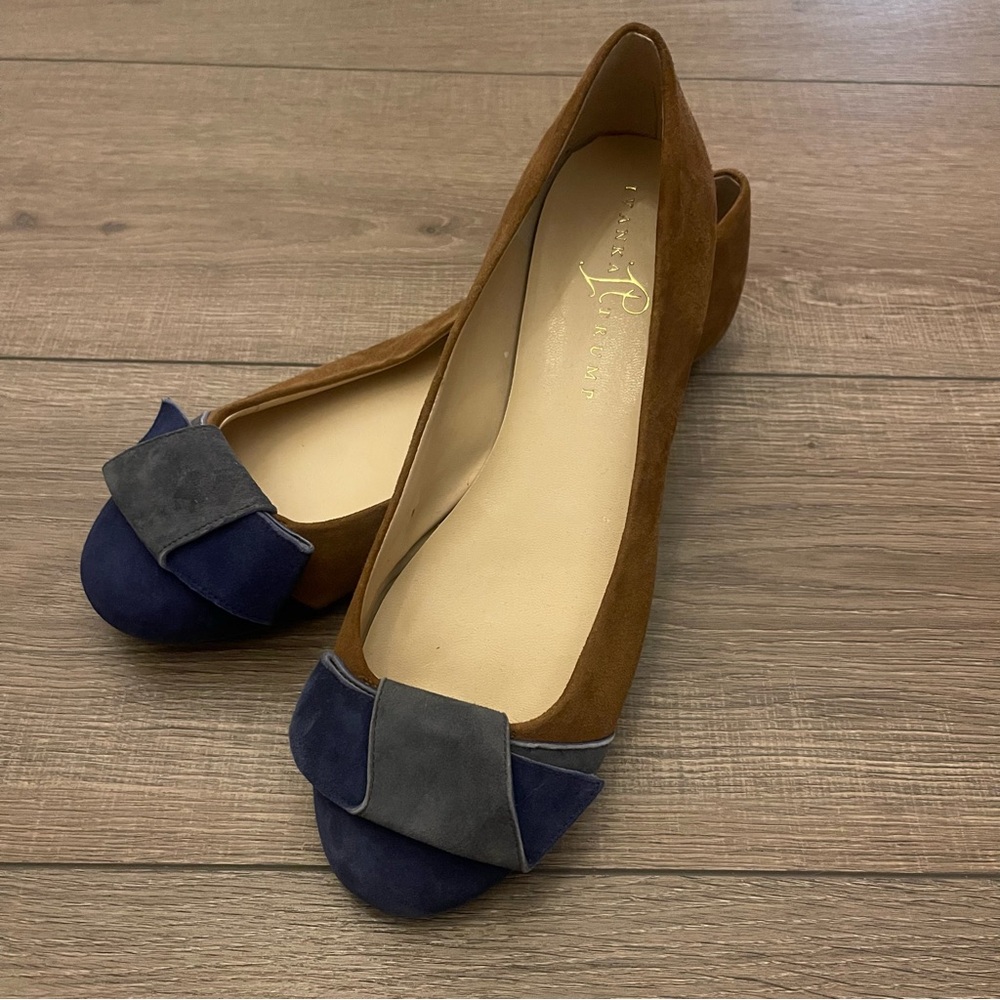 Ivanka Trump Brown and Blue Women's Flats, size 9